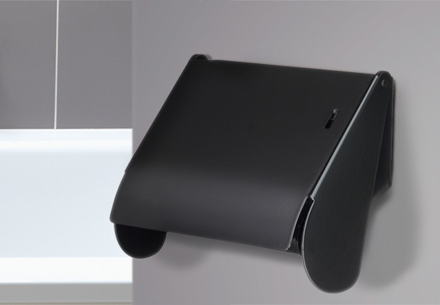 black toiletpaperholder BB440B on wall